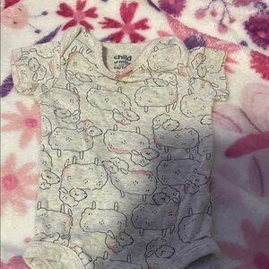 Child of Mine Sheep Print Bodysuit - Cream